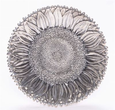 Piatto in Sterling 925 a Guisa di Girasole. Gianmaria Buccellati
