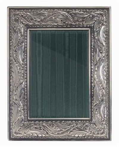 Cornice con Decorazione a Fronde di Quercia. Argento Sterling 925, Gianmaria Buccellati