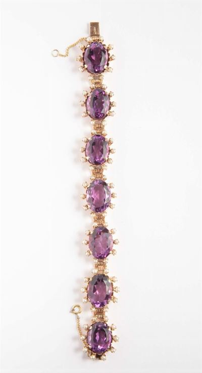 Bracciale con Ametiste e Perline