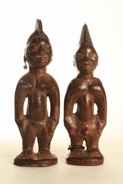 Coppia di Gemelli Ibeji Yoruba (nigeria)