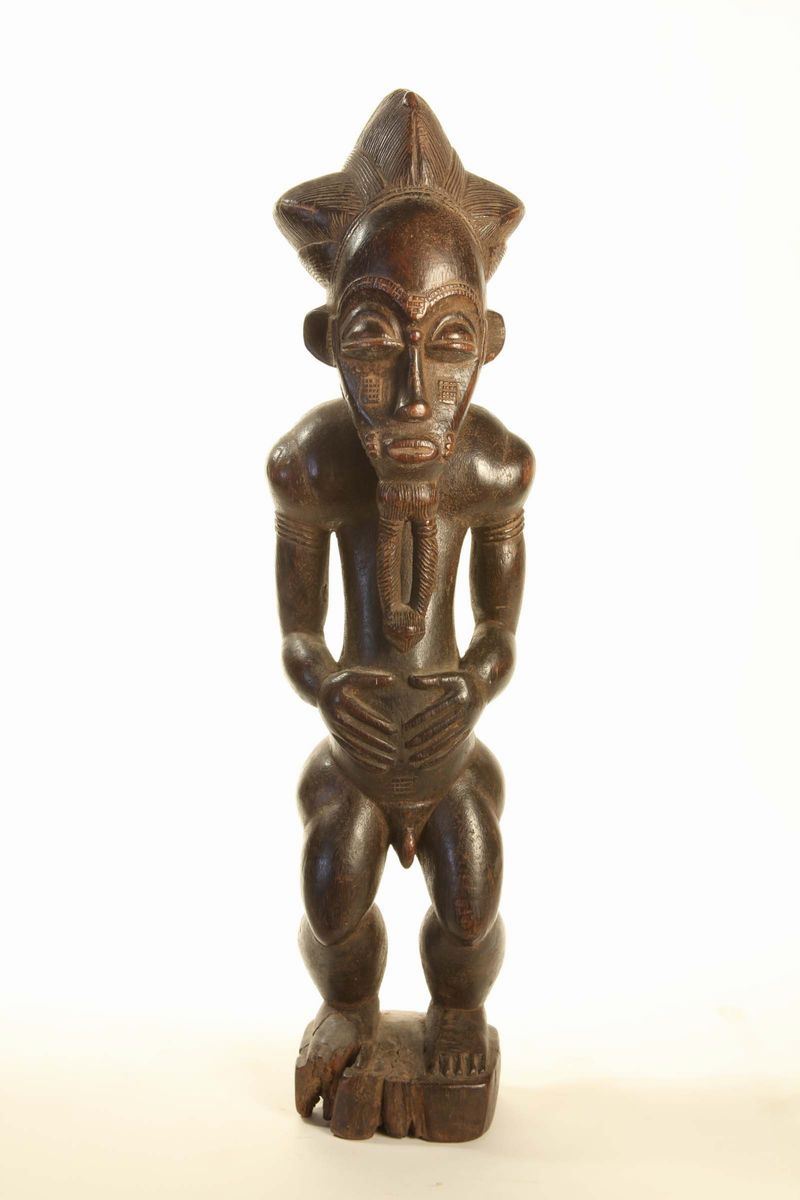 Figura maschile BAOULE’ (Costa d’Avorio)  - Auction African Art - Cambi Casa d'Aste