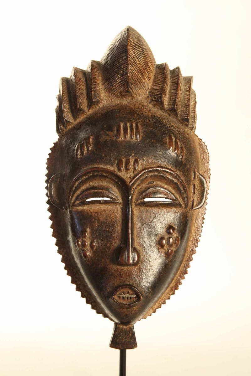 Maschera BAOULE’ (Costa d’Avorio)  - Asta Arte Africana - Cambi Casa d'Aste