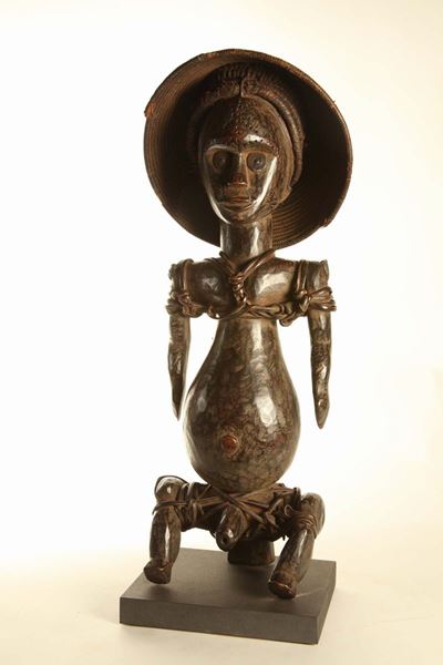Figura di Guardiano di Reliquiario Byeri Fang (guinea Equatoriale)