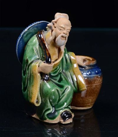 Piccola Statuina Raffigurante Personaggio, Cina XX Secolo