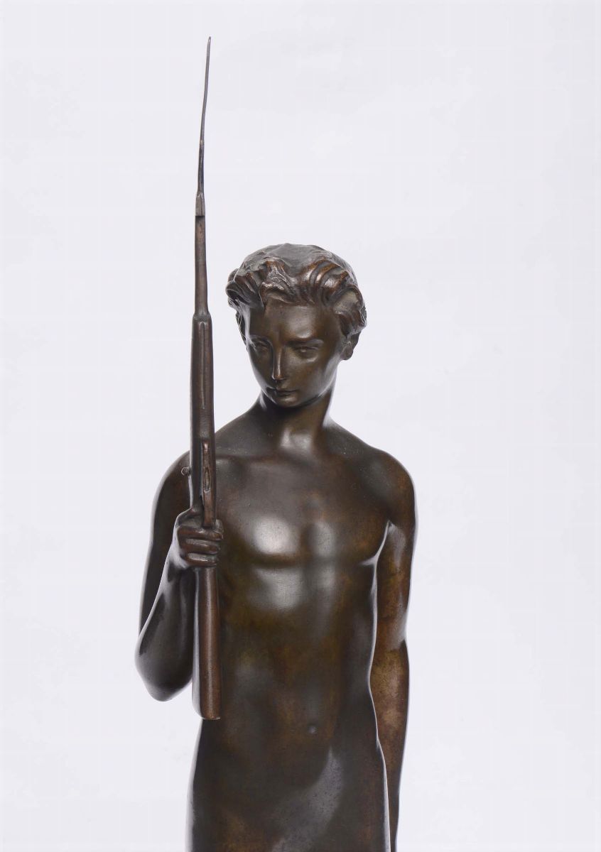 Alfeo Bedeschi (1885-1970)giovanetto con Fucile