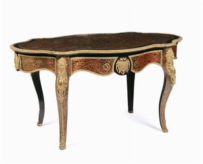 Tavolo Boulle in Stile Napoleone III, XIX Secolo