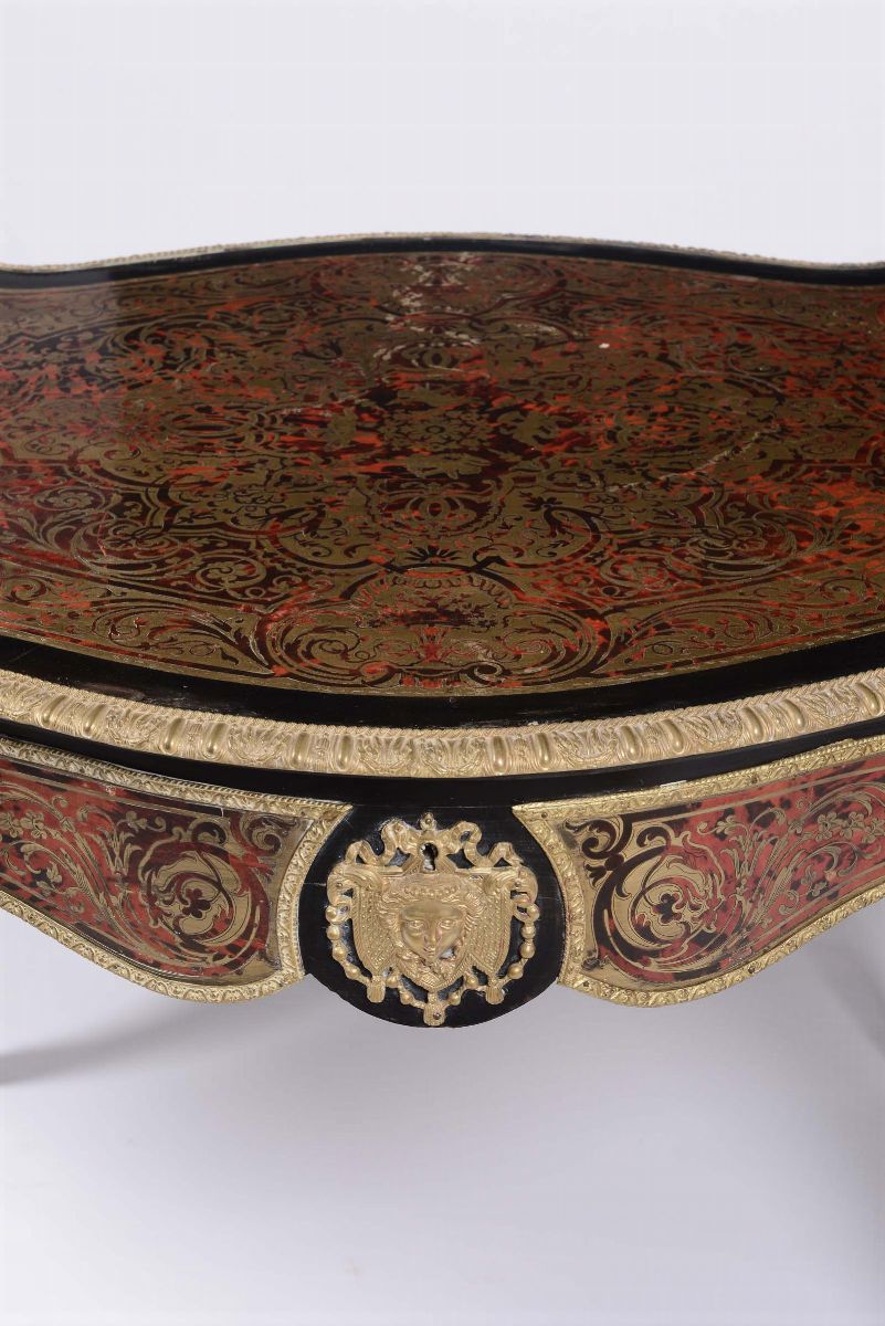 Tavolo Boulle in Stile Napoleone III, XIX Secolo