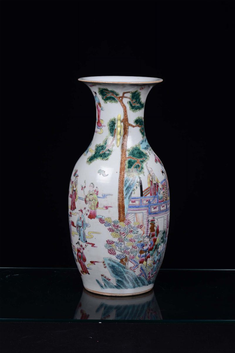 Vaso in Porcellana Famiglia Rosa, Cina, Dinastia Qing, Fine XIX Secolo