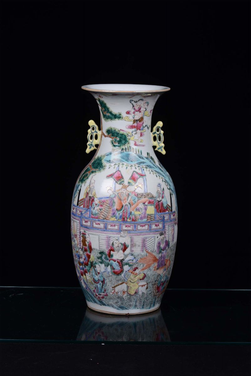 Vaso in Porcellana Famiglia Rosa, Cina, Dinastia Qing, Fine XIX Secolo