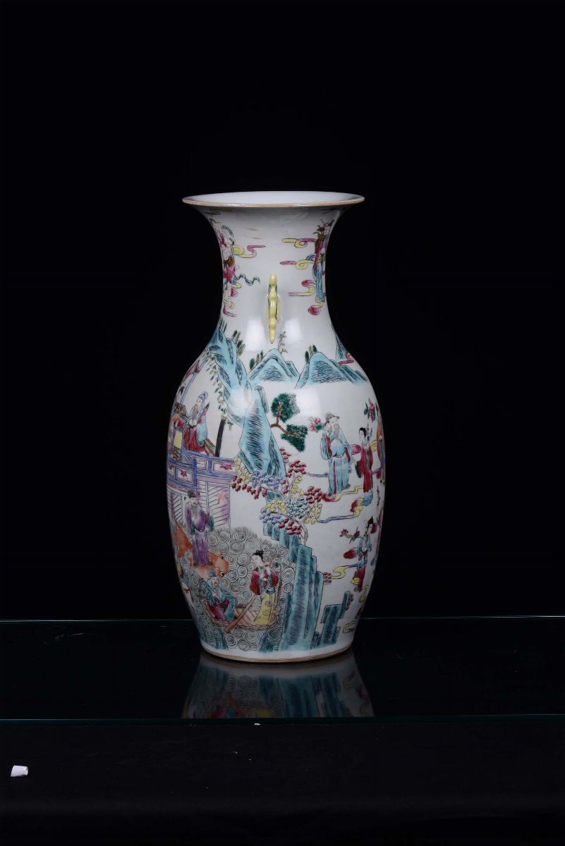 Vaso in Porcellana Famiglia Rosa, Cina, Dinastia Qing, Fine XIX Secolo