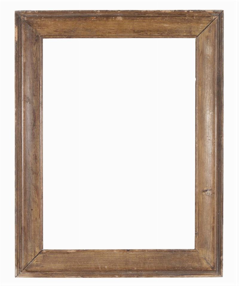 Cornice rustica in legno naturale, XIX secolo  - Auction Antique Frames from 16th to 19th century - Cambi Casa d'Aste