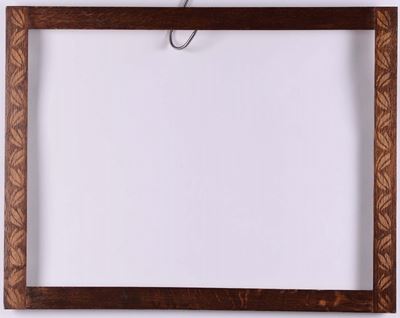 Cornicetta da Stampa Rustica in Faggio Intarsiato, XX Secolo