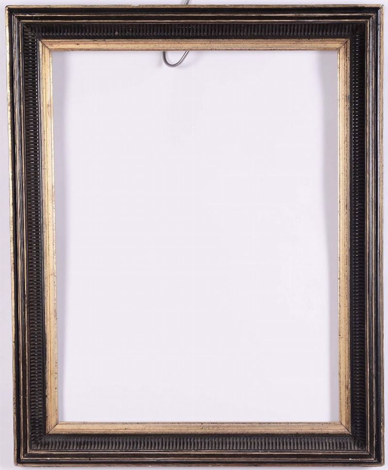 Cornice a sagoma nera e oro, XX secolo  - Auction Antique Frames from 16th to 19th century - Cambi Casa d'Aste