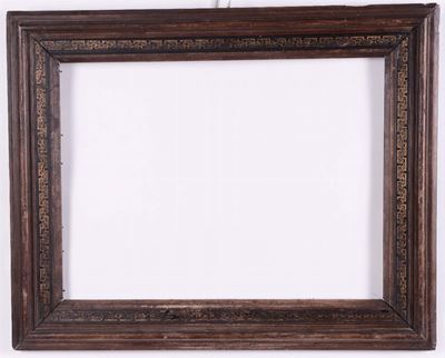 Cornice a Sagome in Legno Naturale Ebanizzato, XIX Secolo