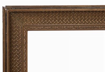 Cornice Dorata con Motivo a Canestro Intrecciato, XIX Secolo