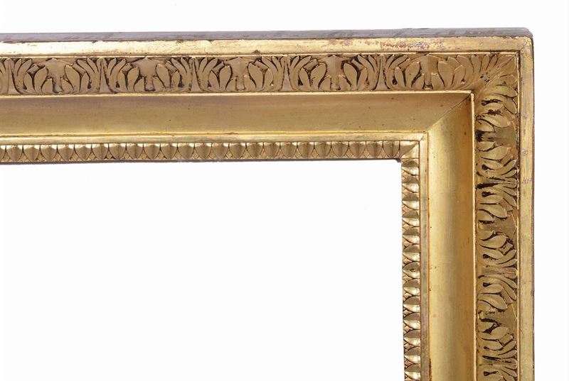 Cornice neoclassica dorata a mecca, fine XVIII secolo  - Auction Antique Frames from 16th to 19th century - Cambi Casa d'Aste