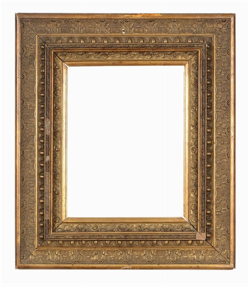 Cornicetta dorata a mecca, XX secolo  - Auction Antique Frames from 16th to 19th century - Cambi Casa d'Aste
