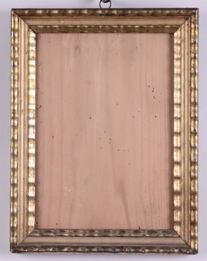 Cornicetta da stampa dorata a mecca, XIX secolo  - Auction Antique Frames from 16th to 19th century - Cambi Casa d'Aste