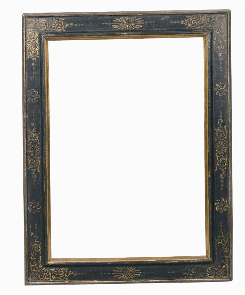 Cornice a cassetta a fondo nero, Siena XVII secolo  - Auction Antique Frames from 16th to 19th century - Cambi Casa d'Aste