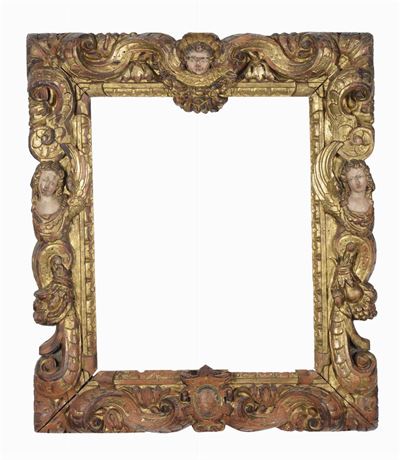 Cornice Intagliata, Laccata e Dorata, Veneto XVI Secolo