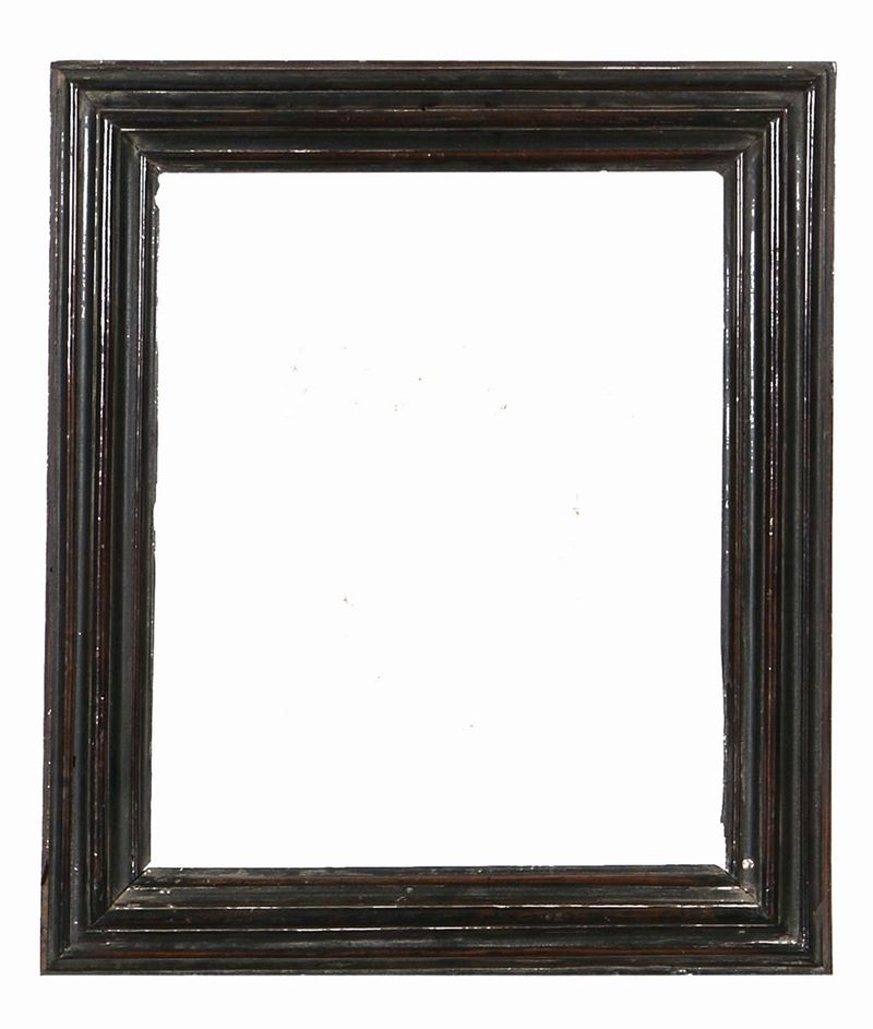 Cornice a sagome parzialmente ebanizzata, XVIII secolo  - Auction Antique Frames from 16th to 19th century - Cambi Casa d'Aste