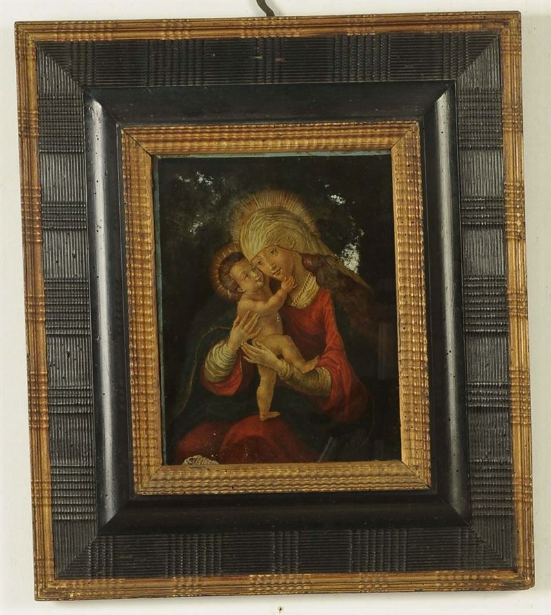 Cornice guillochè nera e oro, XVII secolo  - Auction Antique Frames from 16th to 19th century - Cambi Casa d'Aste