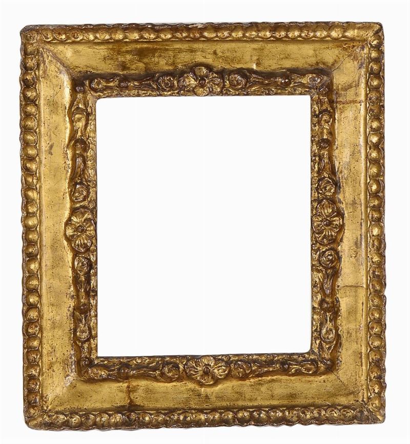 Cornice in cartapesta dorata, XVIII secolo  - Auction Antique Frames from 16th to 19th century - Cambi Casa d'Aste