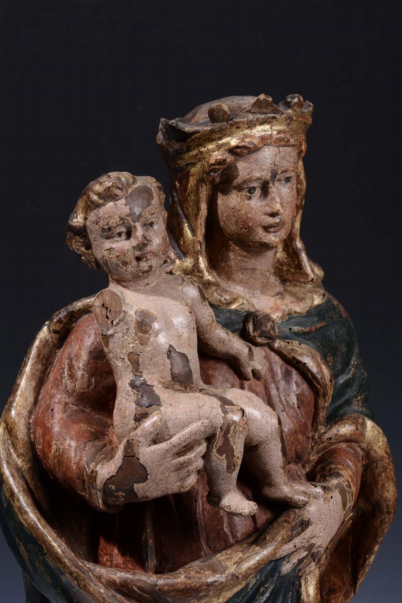 Scultore Dell'italia Meridionale o Area Adriatica, XVII Secolomadonna con Bambino