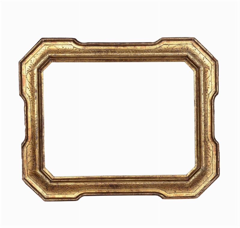 Cornice a vassoio dorata, XIX secolo  - Auction Antique Frames from 16th to 19th century - Cambi Casa d'Aste