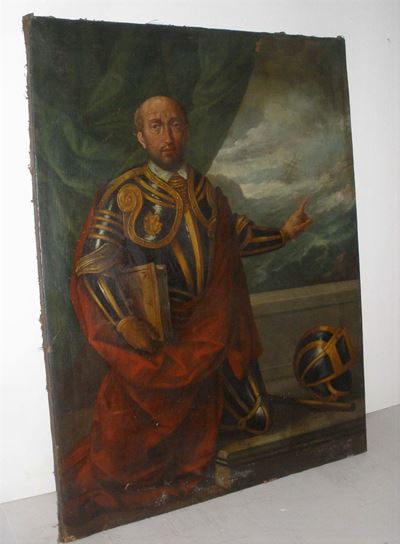 Scuola del XVIII Secoloritratto di Condottiero in Armatura