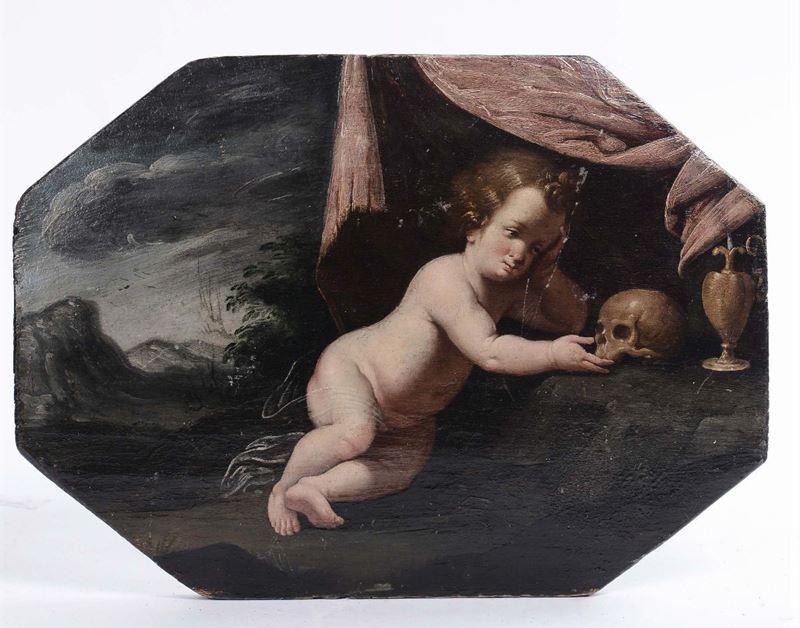 Scuola Lombarda del XVII secolo Vanitas  - Auction Old Masters Paintings - II - Cambi Casa d'Aste