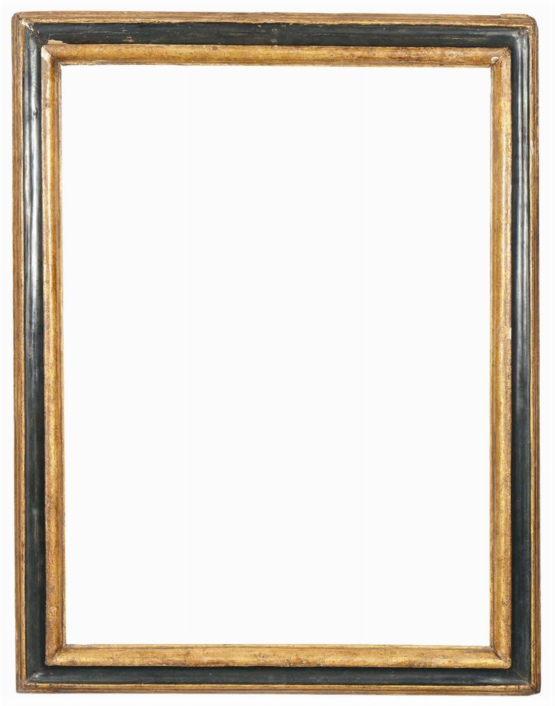 Cornice a sagoma nera e oro, XVIII secolo  - Auction Antique Frames from 16th to 19th century - Cambi Casa d'Aste