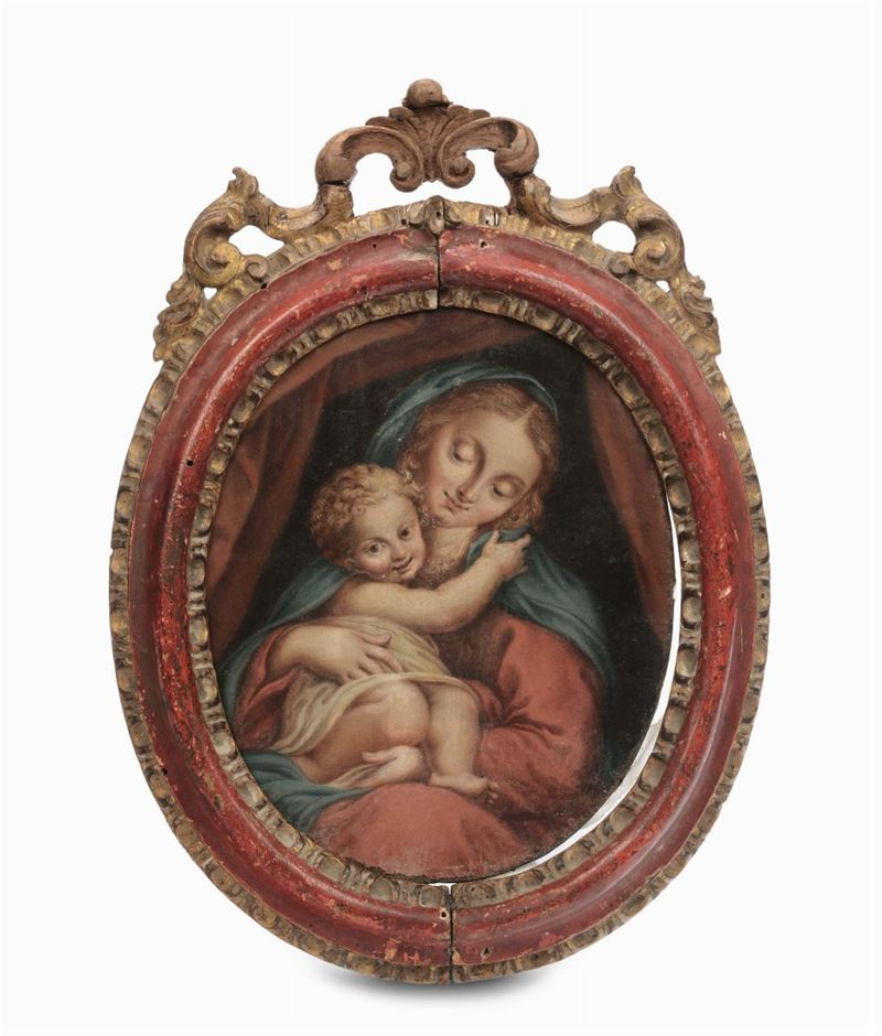 Artista parmigiano del XVIII secolo Madonna della scala  - Auction Furnishings and Works of Art from Important Private Collections - Cambi Casa d'Aste