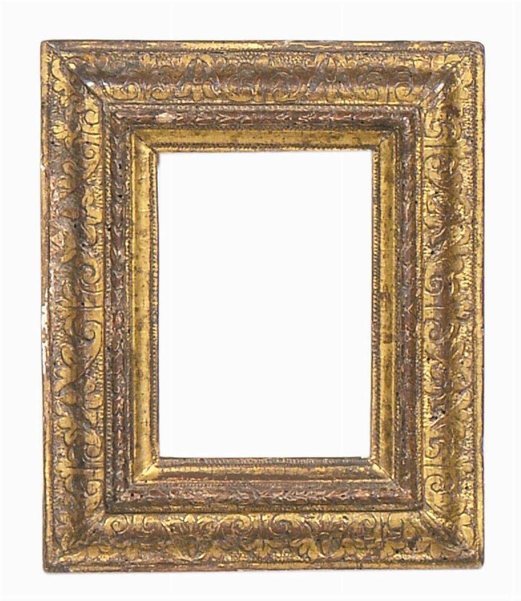 Due piccole cornici dorate, XVIII secolo - Asta Cornici Antiche