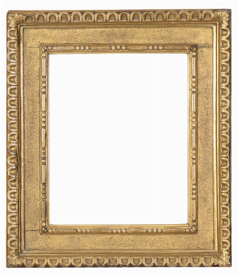 Cornice a cassetta intagliata e dorata, Bologna XVII secolo  - Auction Antique Frames from 16th to 19th century - Cambi Casa d'Aste