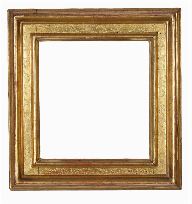 Cornice a cassetta dorata, XVIII secolo  - Auction Antique Frames from 16th to 19th century - Cambi Casa d'Aste