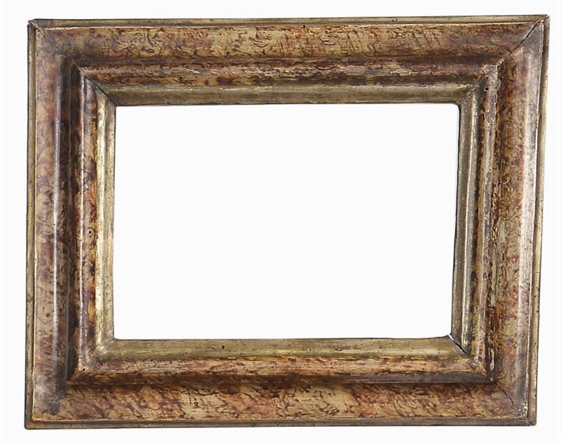 Piccola cornice a sagoma laccata, XVIII secolo  - Auction Antique Frames from 16th to 19th century - Cambi Casa d'Aste
