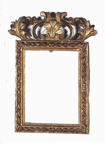 Piccola Cornice Intagliata e Dorata, XVIII Secolo