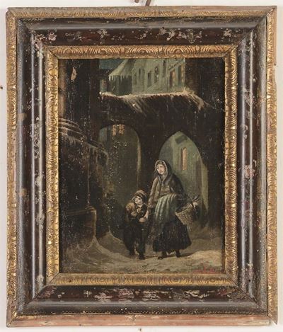 Cornicetta a Sagome Laccata a Fiori, XVIII Secolo
