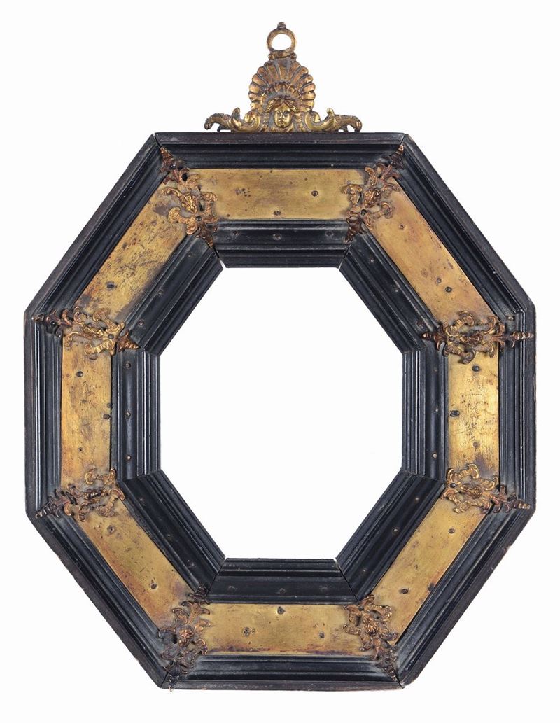 Piccola cornice ottagonale ebanizzata, Toscana XVII secolo  - Auction Antique Frames from 16th to 19th century - Cambi Casa d'Aste