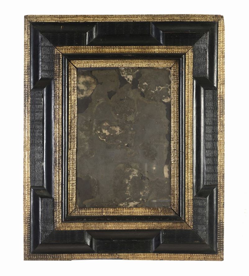 Cornice guillochè nera e oro, XVII secolo  - Auction Antique Frames from 16th to 19th century - Cambi Casa d'Aste