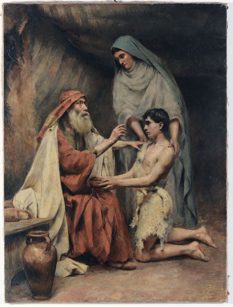 Artista della fine del XIX secolo La primogenitura  - Asta Antiquariato e Dipinti Antichi - I - Cambi Casa d'Aste