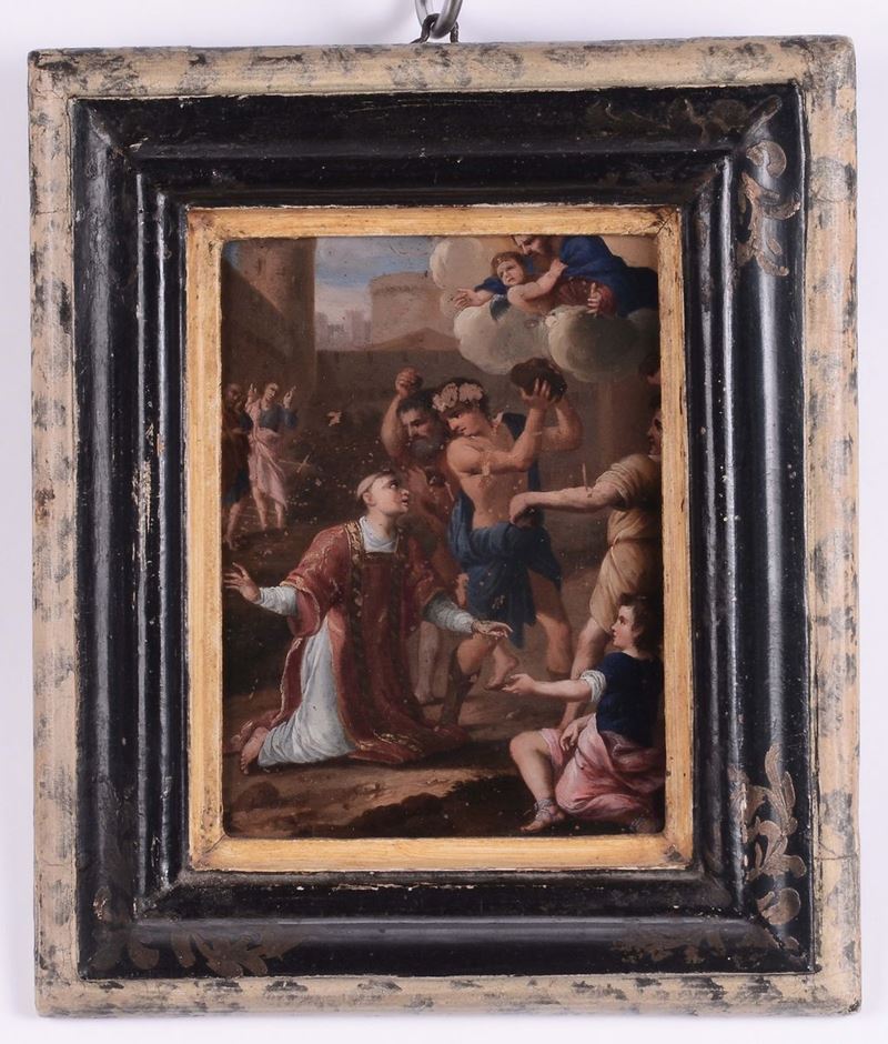 Scuola del XVIII secolo Martirio di Santo Stefano  - Auction Antique Frames from 16th to 19th century - Cambi Casa d'Aste