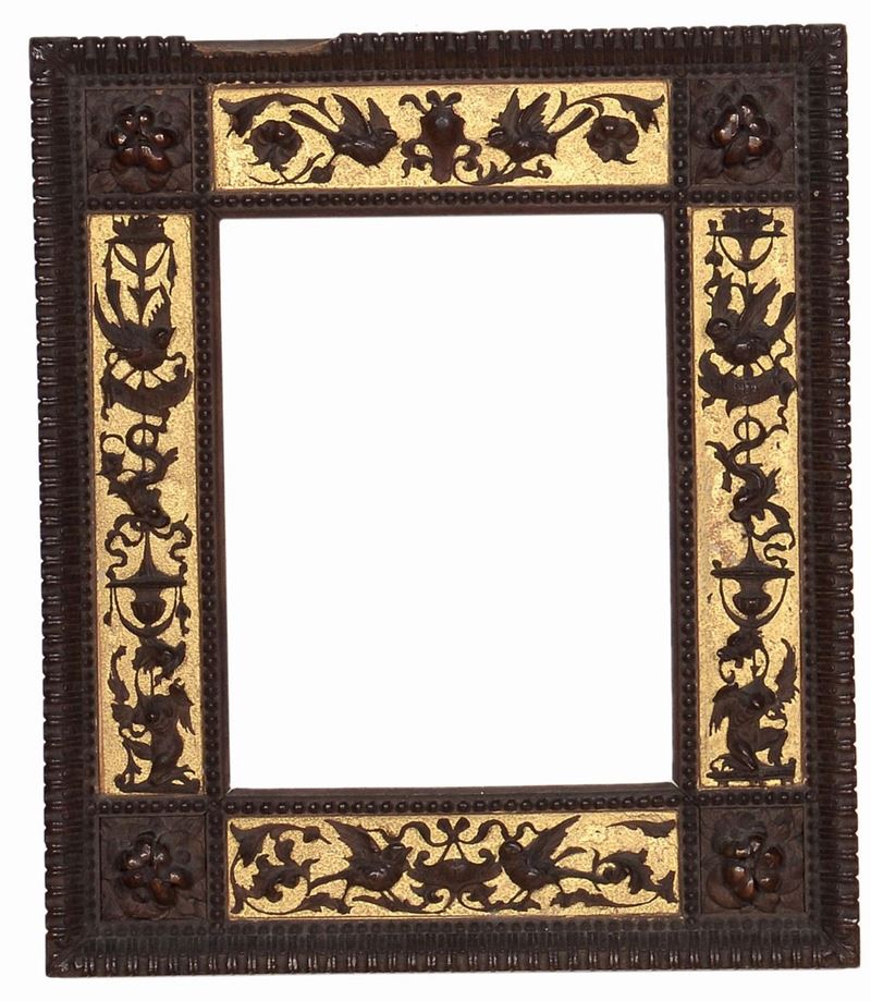 Cornice a cassetta intagliata e dorata, XIX secolo  - Auction Antique Frames from 16th to 19th century - Cambi Casa d'Aste