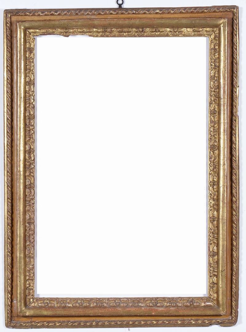 Cornice a sagome intagliata e dorata, XVIII secolo  - Auction Antique Frames from 16th to 19th century - Cambi Casa d'Aste