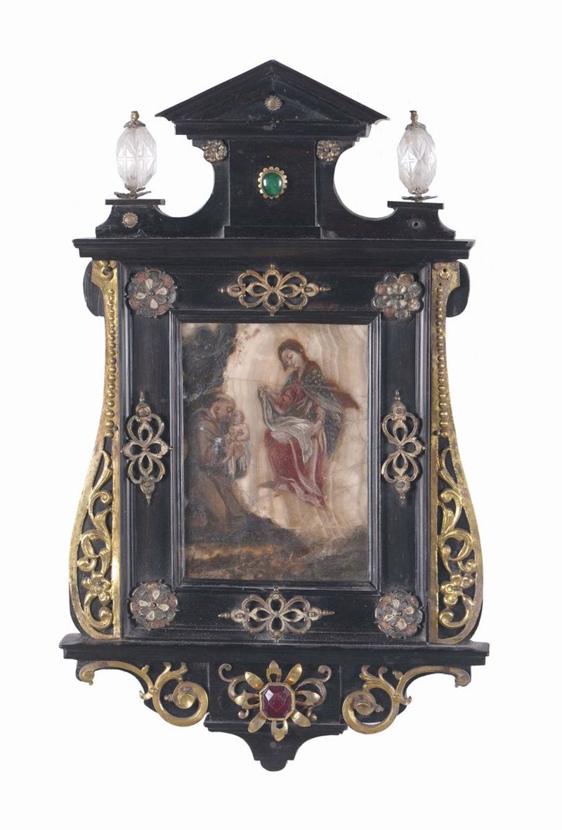 Cornice ad anconetta ebanizzata, XVII secolo  - Auction Antique Frames from 16th to 19th century - Cambi Casa d'Aste