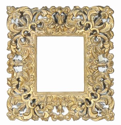 Piccola Cornice Intagliata e Dorata, XVIII Secolo
