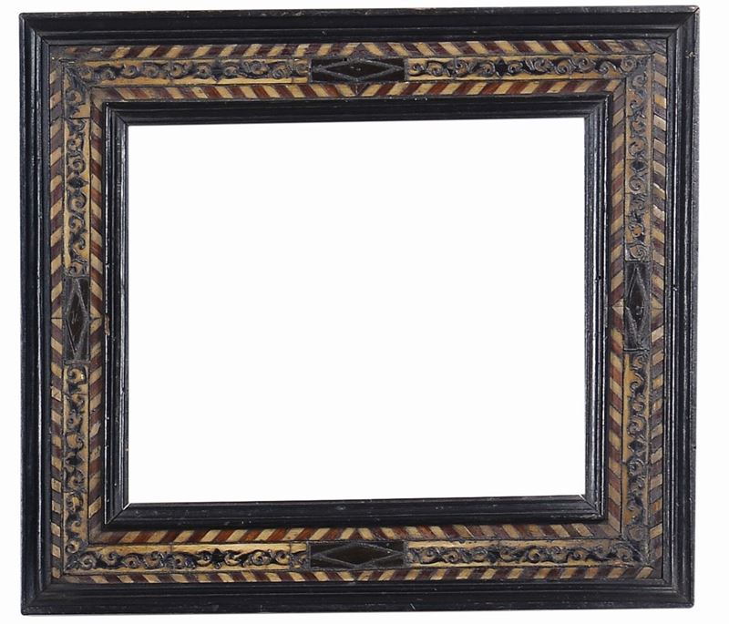 Cornice a cassetta ebanizzata, XVII secolo  - Auction Antique Frames from 16th to 19th century - Cambi Casa d'Aste
