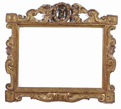 Cornice da Cartagloria Intagliata e Dorata, Veneto XVII Secolo