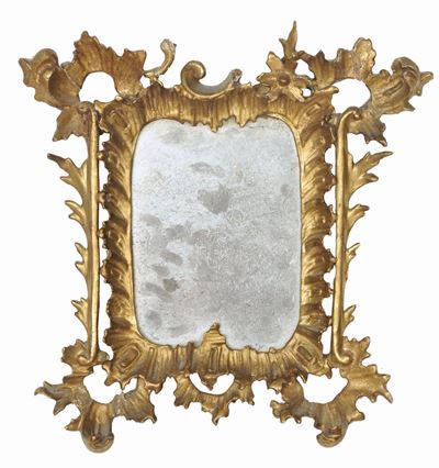 Piccola Cornice Luigi XV Intagliata, XVIII Secolo